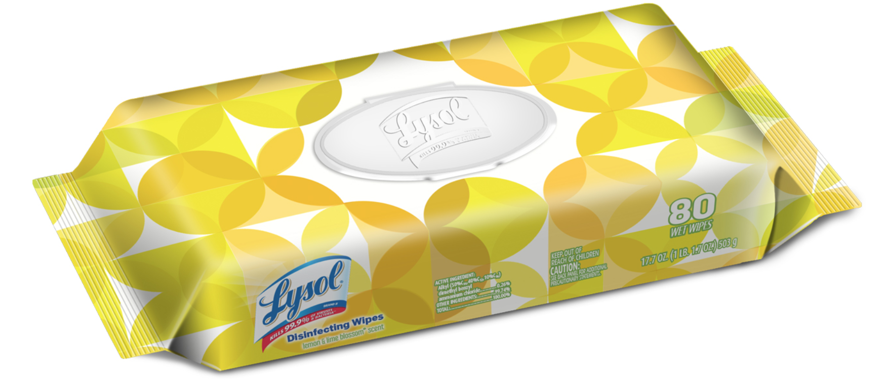 LYSOL® Disinfecting Wipes - Lemon & Lime Blossom (Flat Pack) (Discontinued Sep. 2023)